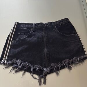Carmar Black Frayed Mini Skirt